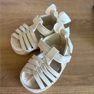First steps toddler White Bow Sandals — Cute Toddler Summer Shoes